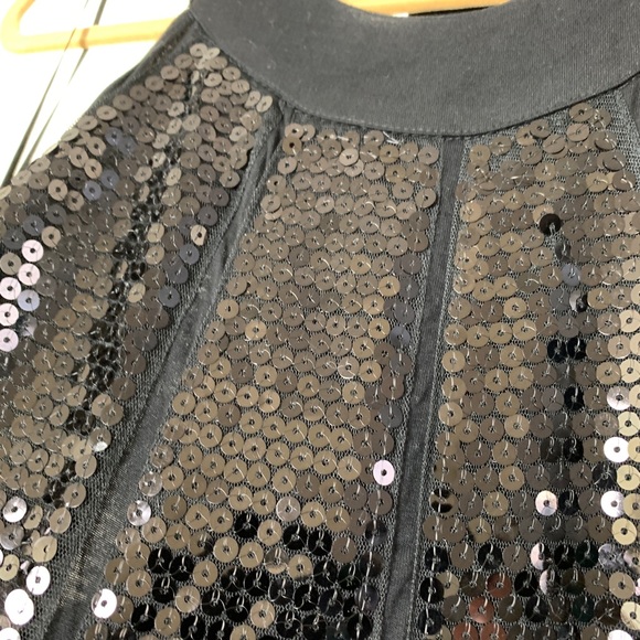 NWT INC Black Sequin Halter Party Dress Size Large - Picture 4 of 5